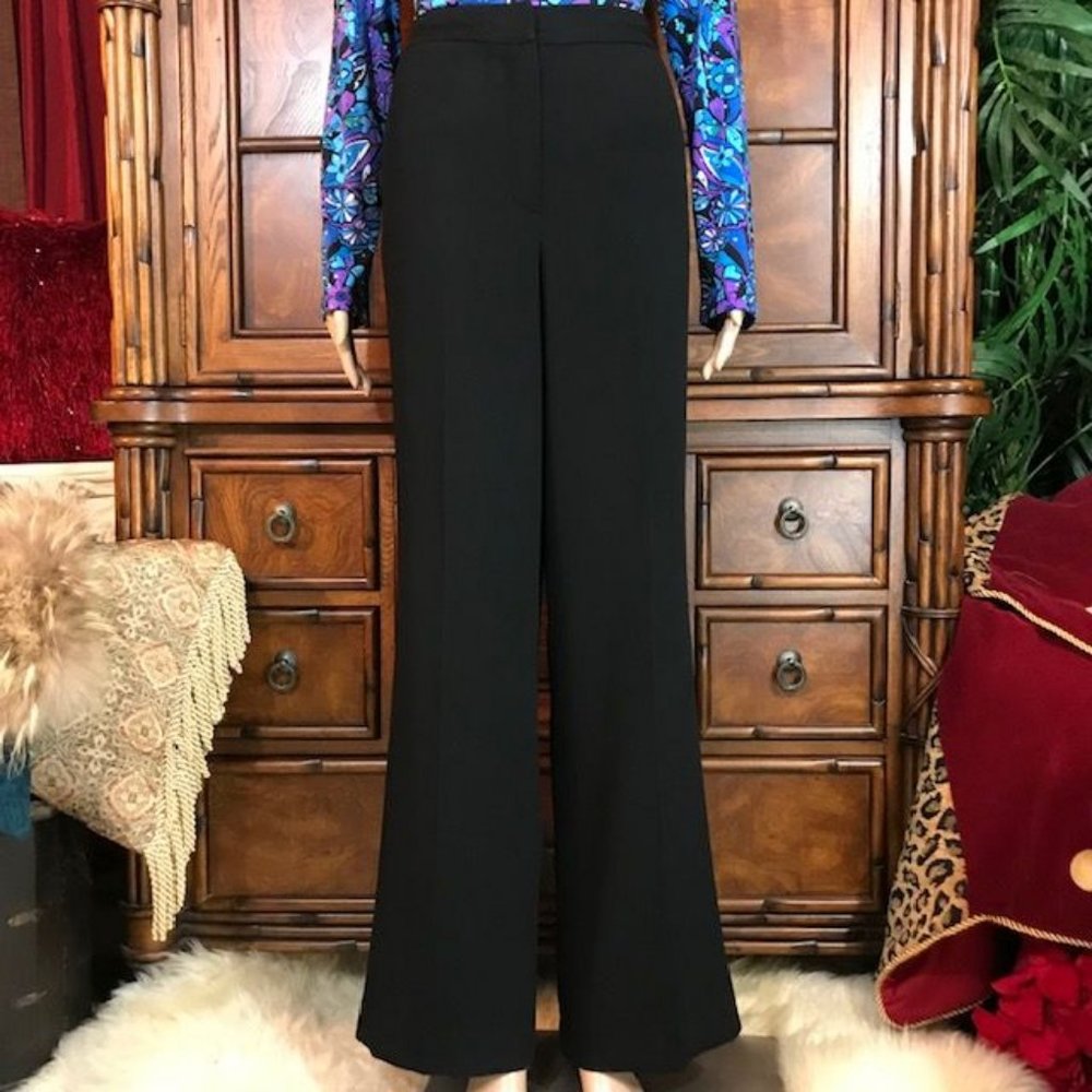 Anne Klein Provence Couture Black Baby Wide Leg Trouser